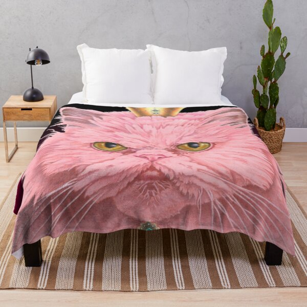 Item preview, Bella — The Pink Persian Cat with Crown | Elegant Royal Cat Art Print designed and sold by Global-Artists.