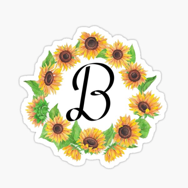 "Sunflower B" Sticker By Leedleleigh | Redbubble