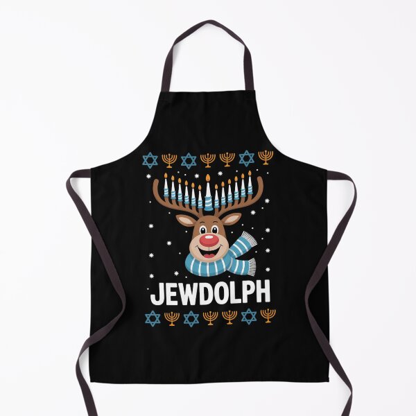 Item preview, Jewdolph Ugly Hanukkah Sweater Reindeer Menorah Chanukah designed and sold by PunkNation-Arts.