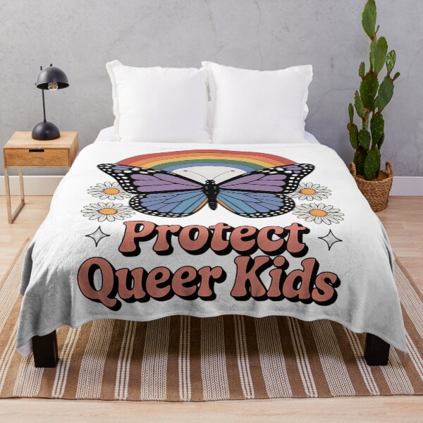 Item preview, Pride Month Protect Queer Kids Butterfly Rainbow Gay Lesbian designed and sold by TrinaEspinoza.