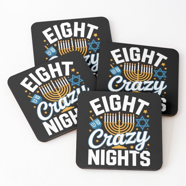 Item preview, Jewish Hanukkah Eight Crazy Nights Chanukah Menorah designed and sold by PunkNation-Arts.
