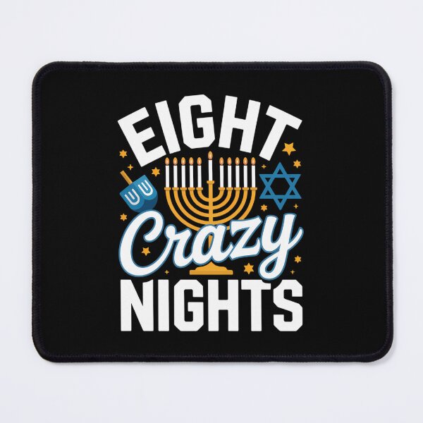 Item preview, Jewish Hanukkah Eight Crazy Nights Chanukah Menorah designed and sold by PunkNation-Arts.