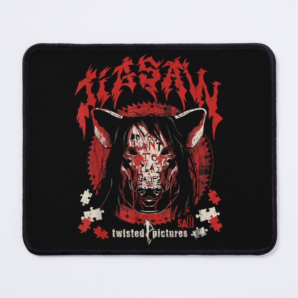 Item preview, Jigsaw Pig Mask Heavy Metal Horror Movie designed and sold by JolinChinn.