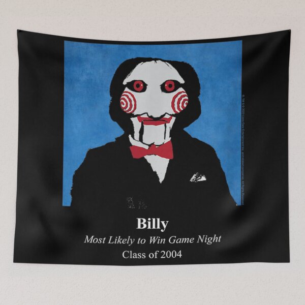 Item preview, Saw Billy Most Likely to Win Game Night Yearbook Horror designed and sold by JolinChinn.