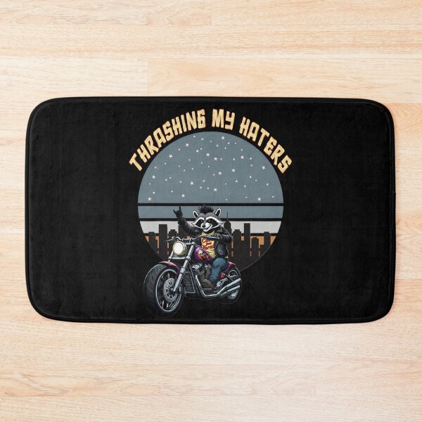 Item preview, Thrashing My Haters – Cool Biker Raccoon designed and sold by SidTastic .