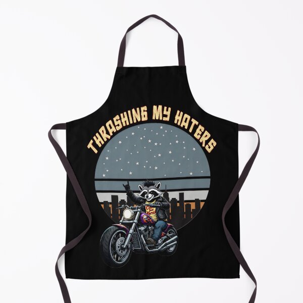 Item preview, Thrashing My Haters – Cool Biker Raccoon designed and sold by SidTastic .