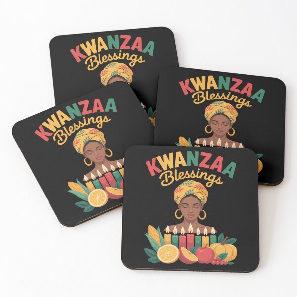 Item preview, Kwanzaa Blessings Afro American Celebration Black designed and sold by PunkNation-Arts.