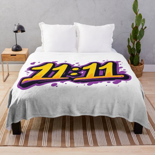 Item preview, 11:11 Graffiti Street Art – Neon Purple & Yellow Design designed and sold by J1102.