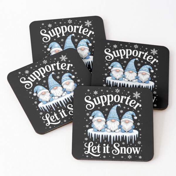 Item preview, Supporter Let It Snow Cute Blue Gnome Xmas Holiday designed and sold by TrinaEspinoza.
