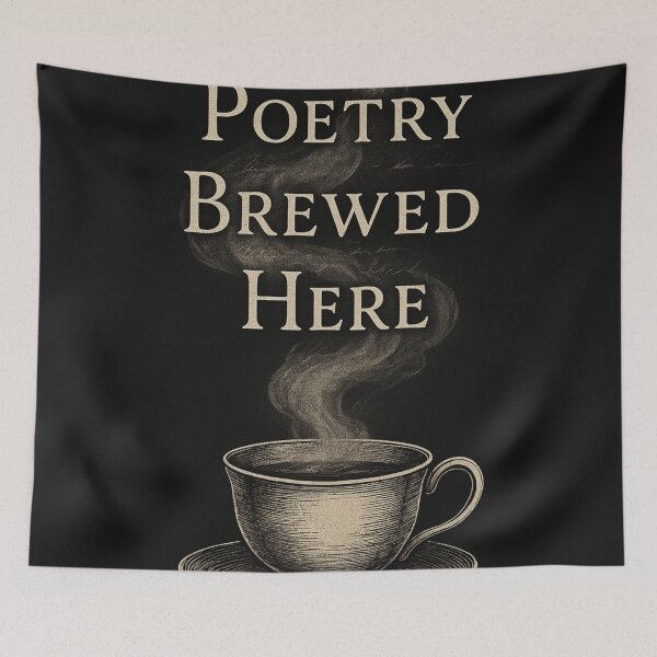 Item preview, Poetry Brewed Here- Tee designed and sold by Mouraludia.
