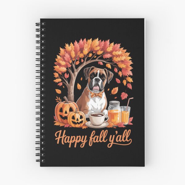 Item preview, Happy Fall Y'all Boxer Autumn Pumpkin Spice Latte designed and sold by HellD3vil-Art.