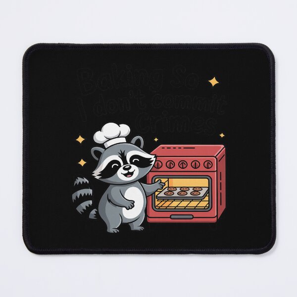 Item preview, Baking So I Don't Commit Crimes Cute & Funny Raccoon Baker designed and sold by JulienAureo.