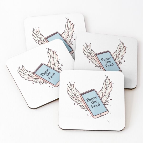 Item preview, Pause the Feed: Digital Detox Phone with Angel Wings designed and sold by Tucker-Art.