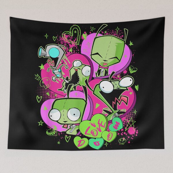 Item preview, Invader Zim Valentine's Day Gir I Love Doom Poster designed and sold by Serene woods.