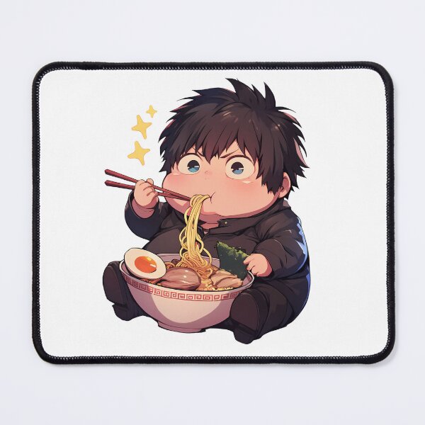 Item preview, Nobuchika Ginoza Psycho Pass Chibi Officer Eating Kawaii Ramen Anime designed and sold by Raslbazola.