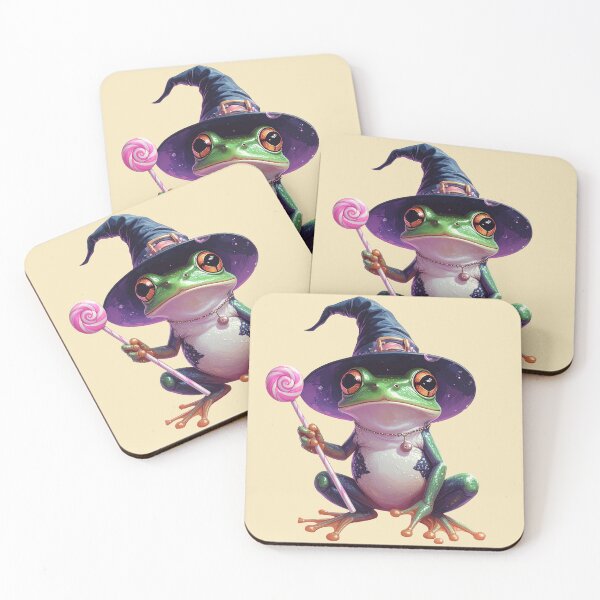 Item preview, Adorable Frog Witch with Lollipop and Big Eyes designed and sold by AOG-DESIGNS.