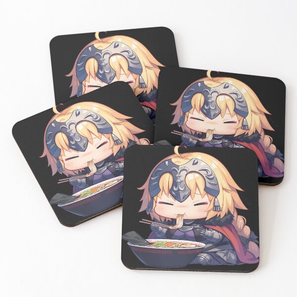 Item preview, dArc Jeanne d’Arc Chibi Anime Girl Eating Ramen Adorably from Fate Grand Order designed and sold by Raslbazola.