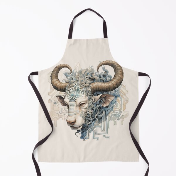 Item preview, Labyrinth Guardian: Minotaur Profile with Maze Motifs designed and sold by PaintbrushPlace.