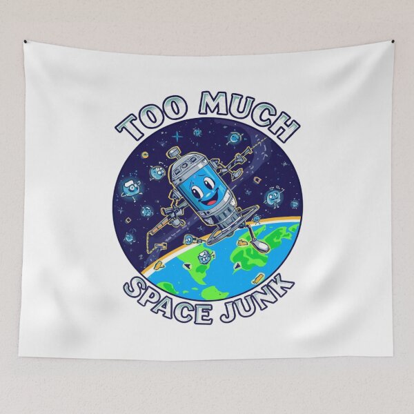 Item preview, Too Much Space Junk: Cartoon Satellite Pollution Design designed and sold by Tucker-Art.
