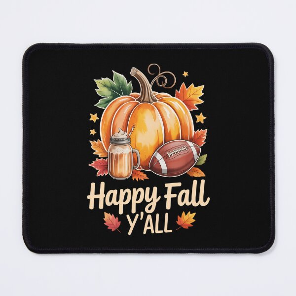 Item preview, Happy Fall Y'all Pumpkin Spice Football Thanksgiving Autumn designed and sold by HellD3vil-Art.