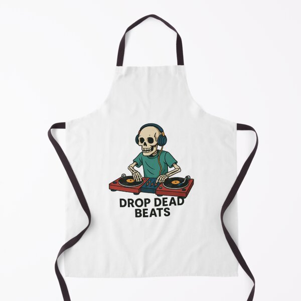 Item preview, Drop Dead Beats  Skeleton Dj Spinning Vinyl Halloween Design  designed and sold by Leonjansens.
