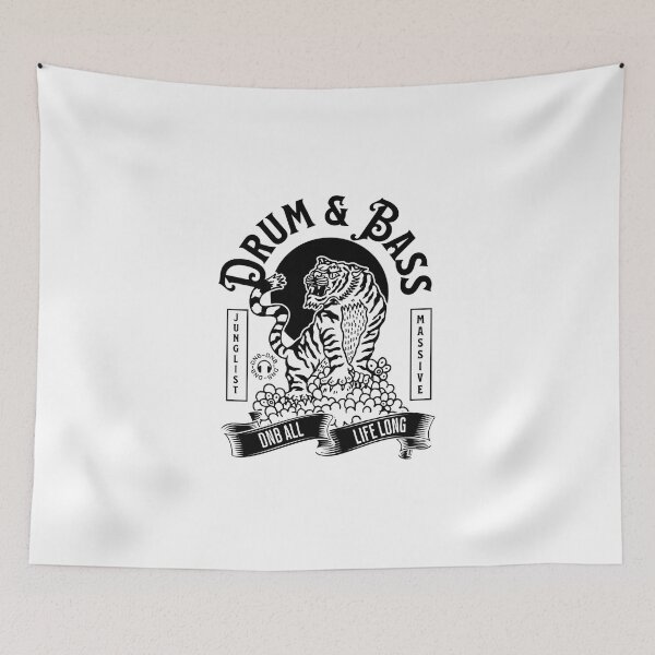 Item preview, Drum And Bass  - Junglist Tiger Massive (Black)  designed and sold by Leonjansens.