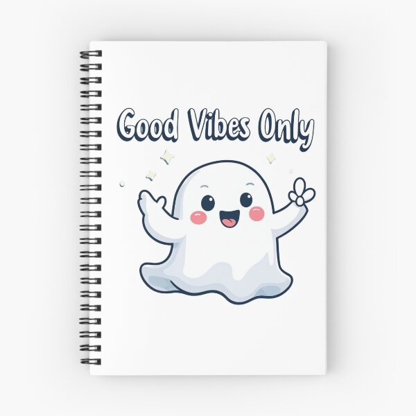 Item preview, Cute Friendly Ghost - Good Vibes Only Positive Message designed and sold by ShirtHatch.
