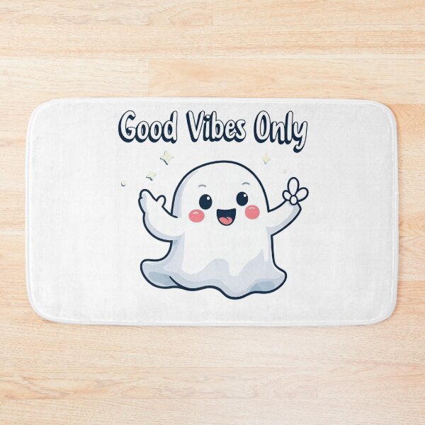 Item preview, Cute Friendly Ghost - Good Vibes Only Positive Message designed and sold by ShirtHatch.