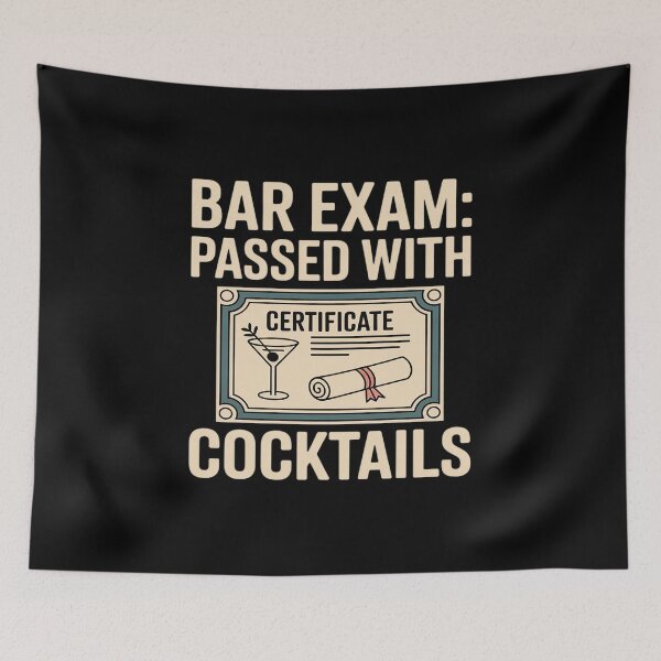 Item preview, Bar Exam Passed With Cocktails Beer Wine novelty designed and sold by tabdejinti.
