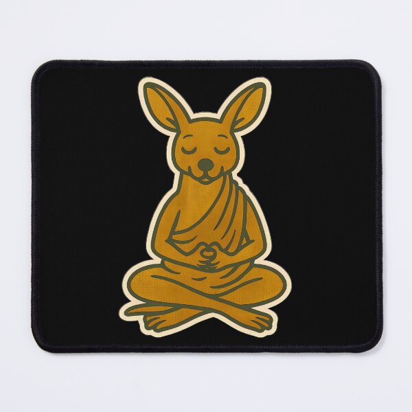 Item preview, Cute Zen Animal Meditation Buddha Art: Kangaroo designed and sold by PinUpPizzazz.