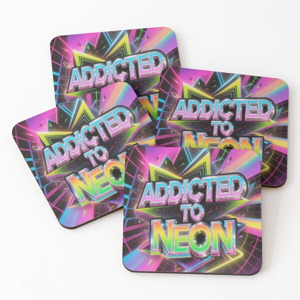 Item preview, 90's 80's ADDICTED TO Neon Vibes Aesthetic Synthwave Design designed and sold by WHITE FLAME PRINTS.