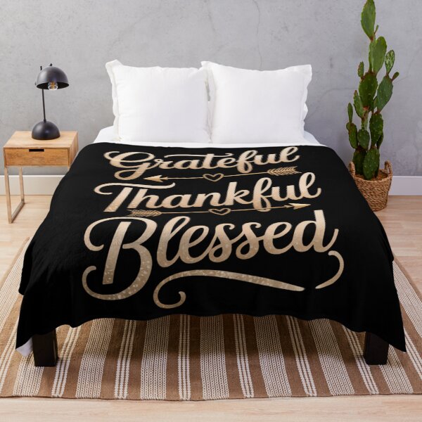 Item preview, Gold Grateful Thankful Blessed Thanksgiving designed and sold by HellD3vil-Art.