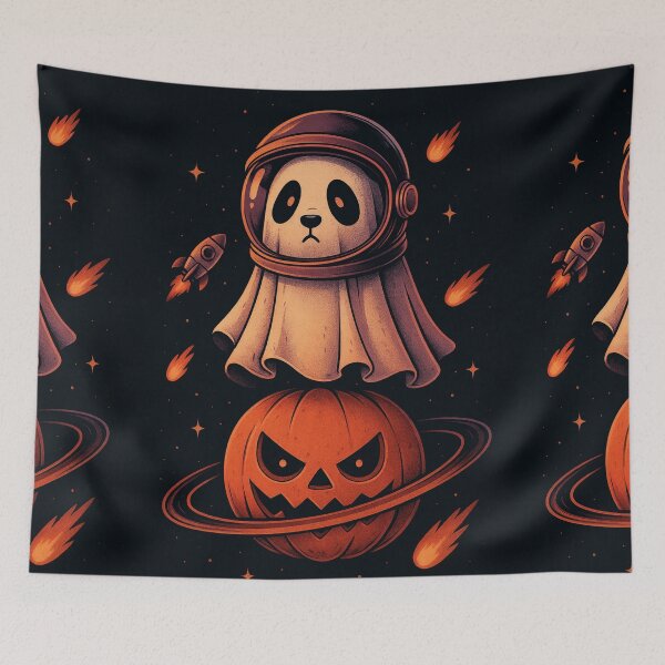 Item preview, Spooky Panda Astronaut – Halloween Ghost Sticker designed and sold by Dreamy Panda Studio .
