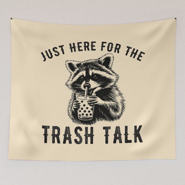Item preview, Just Here for the Trash Talk Funny Vintage Raccoon Sarcastic designed and sold by wingstar.