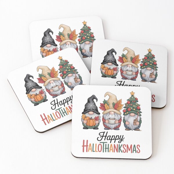 Item preview, HalloThanksMas Holiday Season Holiday Gnome , Halloween Thanksgiving Christmas Holiday Season designed and sold by HellD3vil-Art.