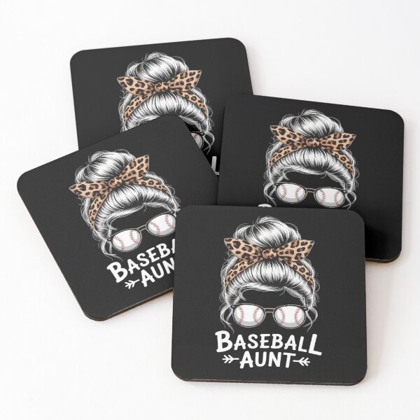 Item preview, Baseball Aunt Messy Bun Hair Funny Baseball Player Aunt designed and sold by tabdejinti.