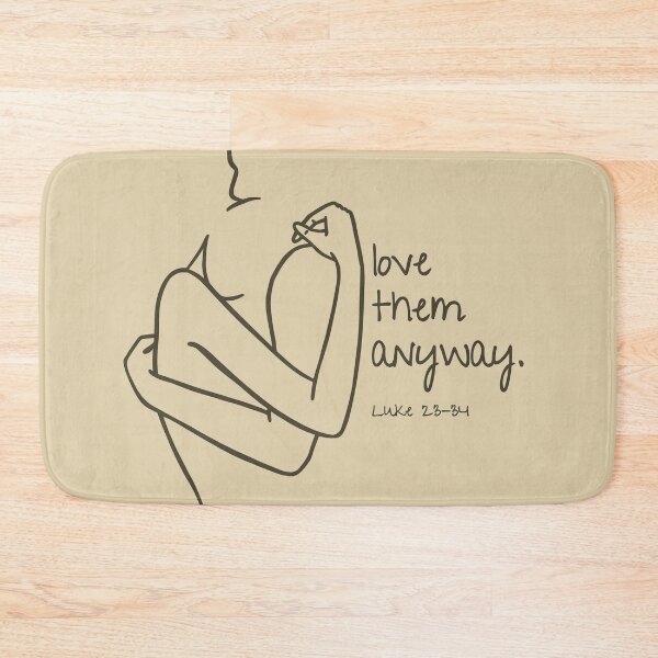 Item preview, Modern Minimal Line Drawing Bible Quote Love Hug designed and sold by TackyTime.