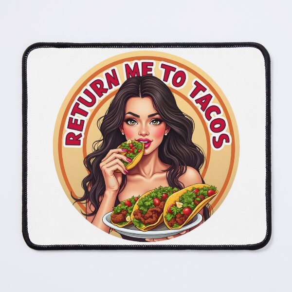 Item preview, A beautiful woman eating tacos designed and sold by BDLdesigns.