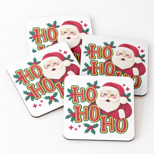 Item preview, Ho Ho Ho Faux Yarn Santa Cozy Christmas Design designed and sold by Eh Plus Designs.