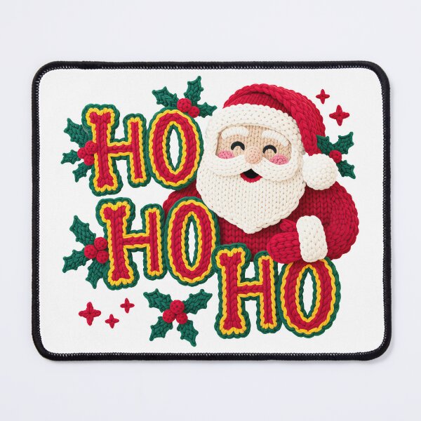 Item preview, Ho Ho Ho Faux Yarn Santa Cozy Christmas Design designed and sold by Eh Plus Designs.