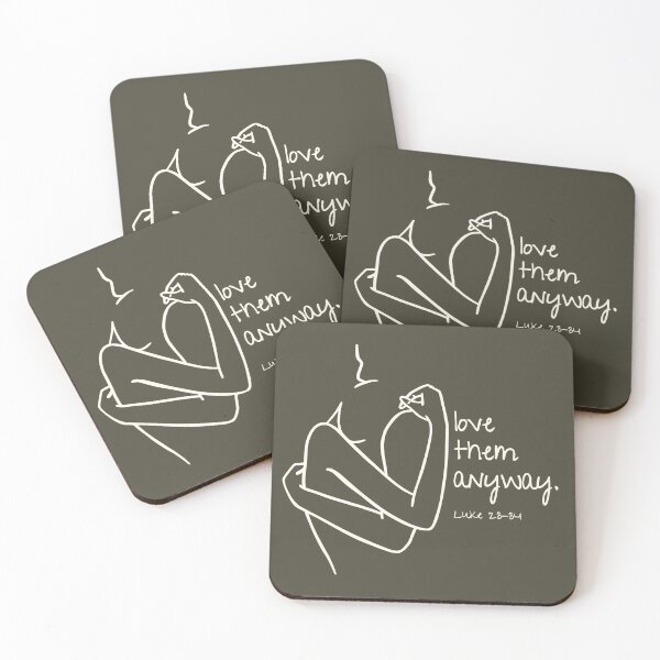 Item preview, Minimalist Modern Minimal Line Drawing Bible Quote Love Hug designed and sold by TackyTime.