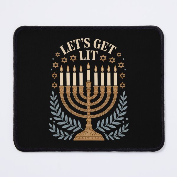 Item preview, Hanukkah Lets Get Lit Menorah Hebrew Jewish Holiday designed and sold by HellD3vil-Art.