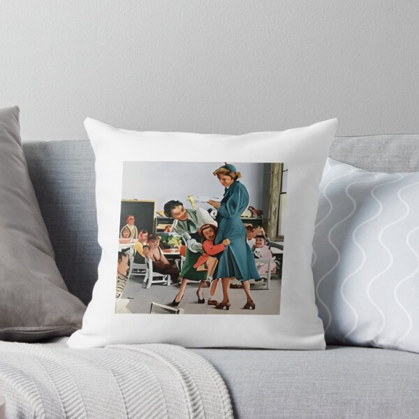 Item preview, First day jitters as a child clings to mom in a busy classroom designed and sold by otsilibarfob.