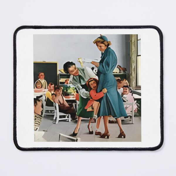 Item preview, First day jitters as a child clings to mom in a busy classroom designed and sold by otsilibarfob.