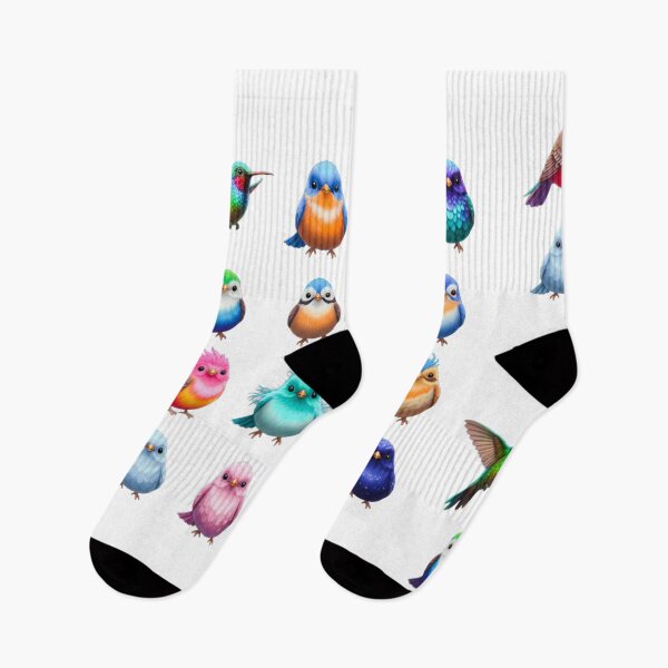Item preview, Colorful Cute Birds Collection – Whimsical Fantasy Bird Art designed and sold by 519xdesign.