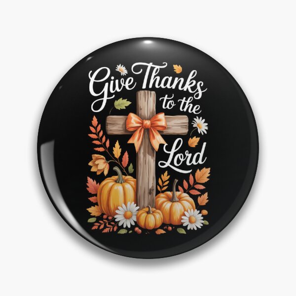 Item preview, Give Thanks To The Lord Cross Pumpkins Bow Autumn Fall designed and sold by Moon-Ape.