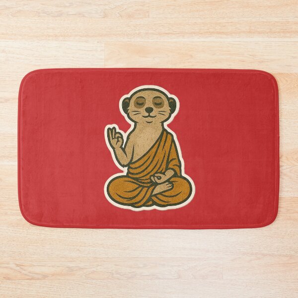 Item preview, Cute Zen Animal Meditation Buddha Art: Meerkat designed and sold by PinUpPizzazz.