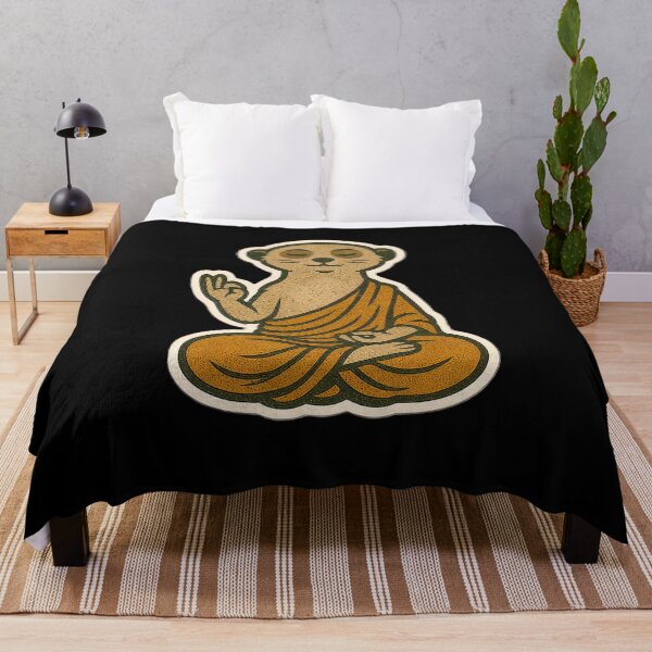 Item preview, Cute Zen Animal Meditation Buddha Art: Meerkat designed and sold by PinUpPizzazz.