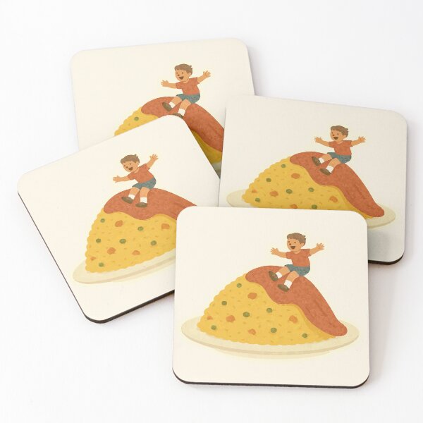 Item preview, Omurice Slide – Playful Japanese Food Sticker designed and sold by Tiny Joy World.