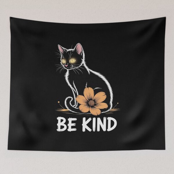Item preview, Be Kind cat Blck Teacher Reading Book designed and sold by BiellaSar.
